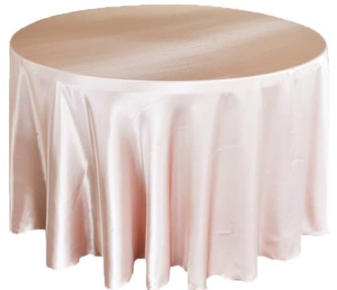 Blush Round tablecloth 126 – The Wedding Vogue